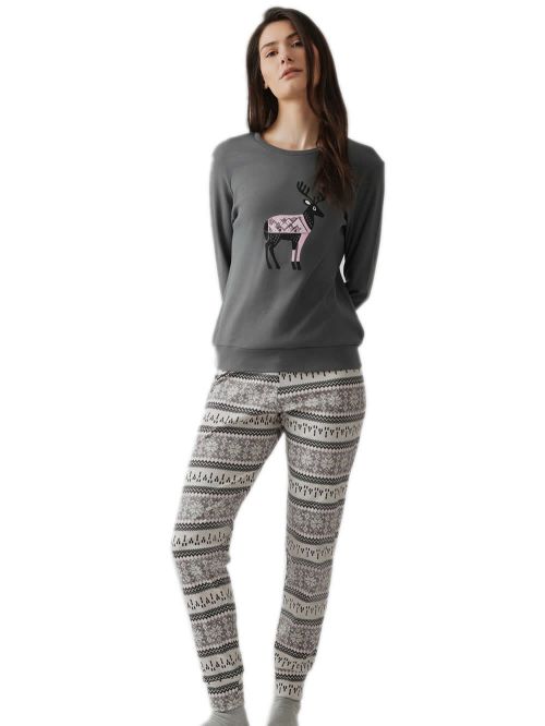 Γυναικεία Πυτζάμα MINERVA Nordic - 100% Βαμβάκι Interlock