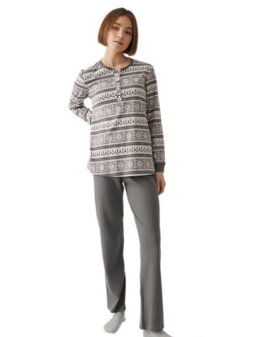 Γυναικεία Πυτζάμα MINERVA Nordic - 100% Βαμβάκι - Νέα Μαμά