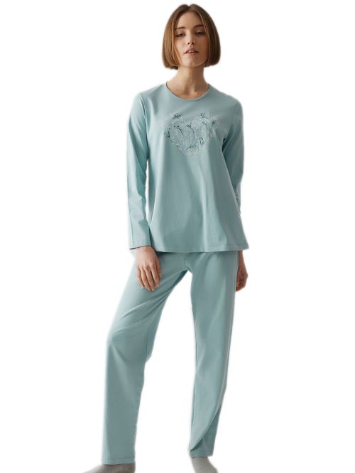 Γυναικεία Πυτζάμα MINERVA Heart - 100% Βαμβάκι Interlock