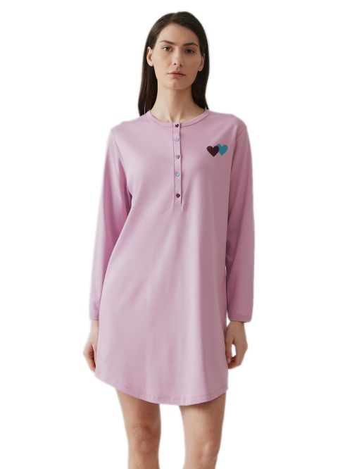 Γυναικείο Νυχτικό MINERVA Maternity - Νέα Μαμά - 100% Βαμβάκι Interlock