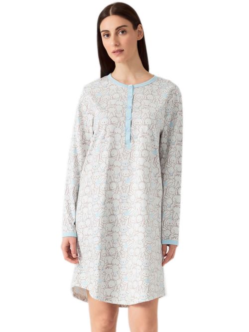 Γυναικείο Νυχτικό MINERVA Bunny - Νέα Μαμά - 100% Bαμβάκι Interlock 