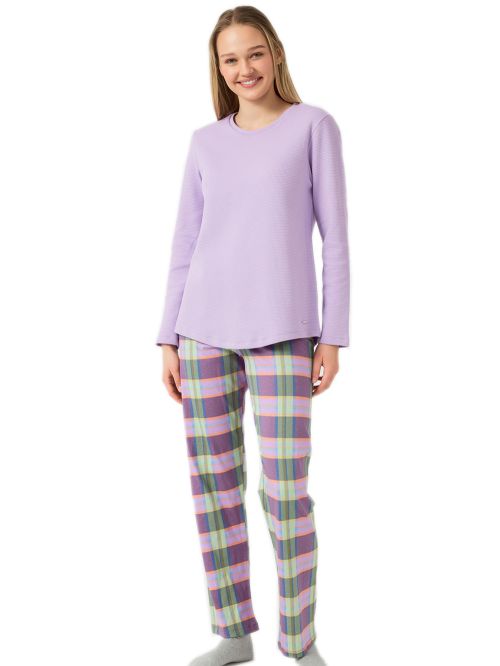 Γυναικεία Πυτζάμα MINERVA Waffle - 100% Ποιοτικό Βαμβάκι