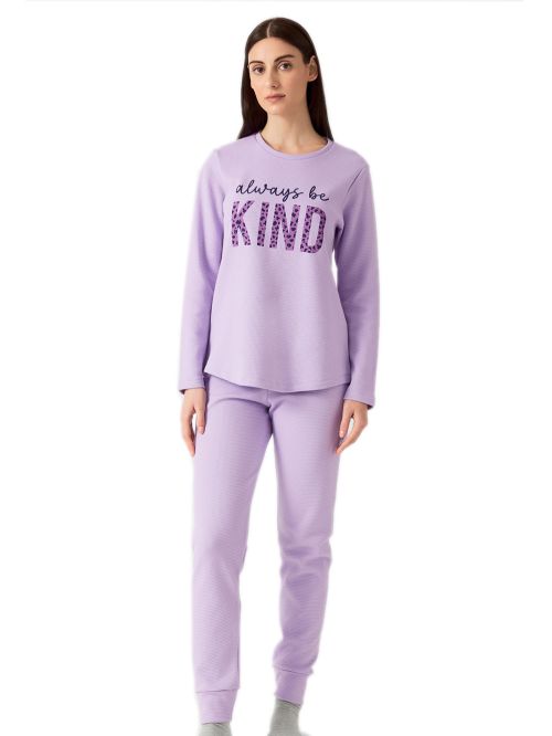 Γυναικεία Πυτζάμα MINERVA Waffle Kind - 100% Ποιοτικό Βαμβάκι 