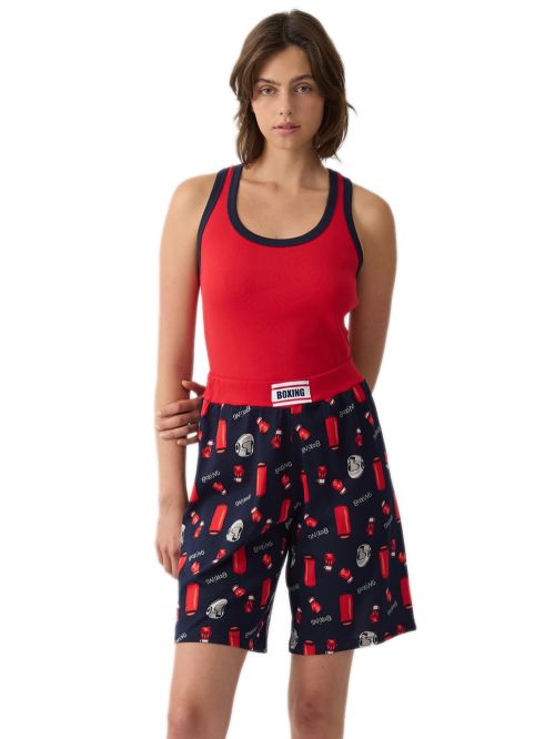 Γυναικεία Πυτζάμα MINERVA Boxing - 100% Βαμβακερή - Family