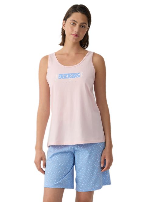 Γυναικεία Πυτζάμα MINERVA Multi Dots - 100% Βαμβακερή 