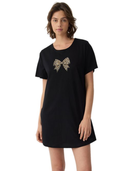 T-Shirt Dress MINERVA Life - 100% Βαμβακερό - Animal Φιόγκος
