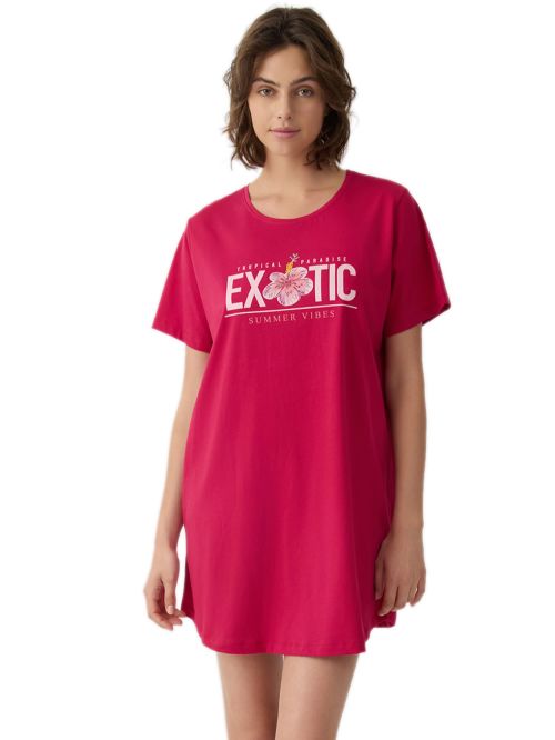 T-Shirt Dress MINERVA Exotic Life - 100% Βαμβακερό - Άνετο & Δροσερό