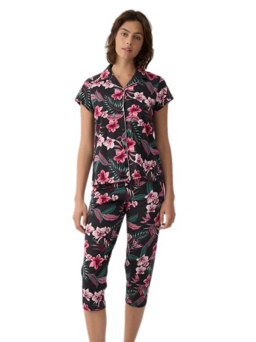 Γυναικεία Πυτζάμα MINERVA Exotic Floral - Νέα Μαμά - 100% Βαμβακερή 
