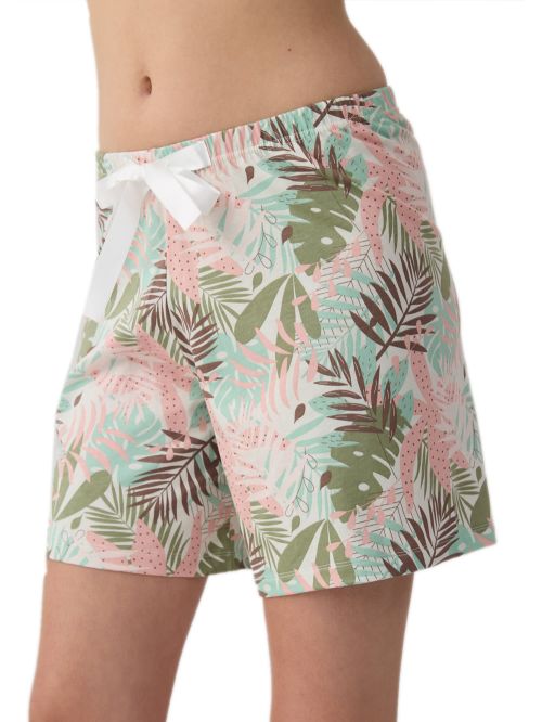 MINERVA Γυναικείο Μακρύ Σορτς Tropical - 100% Βαμβακερό 