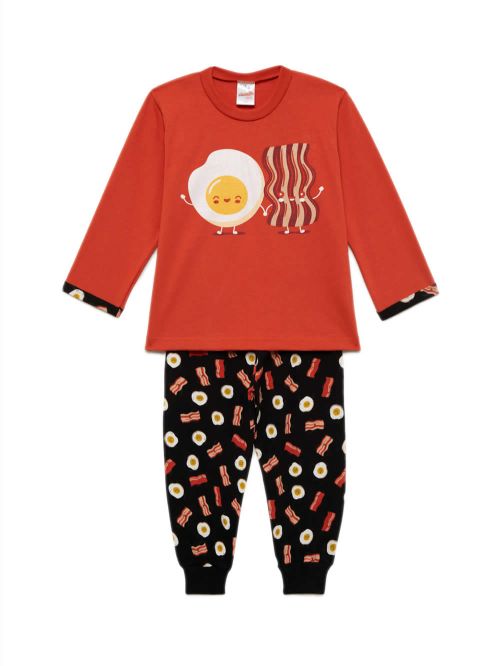 Unisex Βρεφική Πυτζάμα MINERVA Breakfast - 100% Αγνό Βαμβάκι