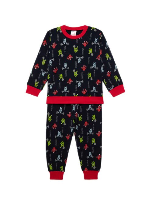 Βρεφική Πυτζάμα MINERVA για Αγόρι Monster- 100% Αγνό Βαμβάκι