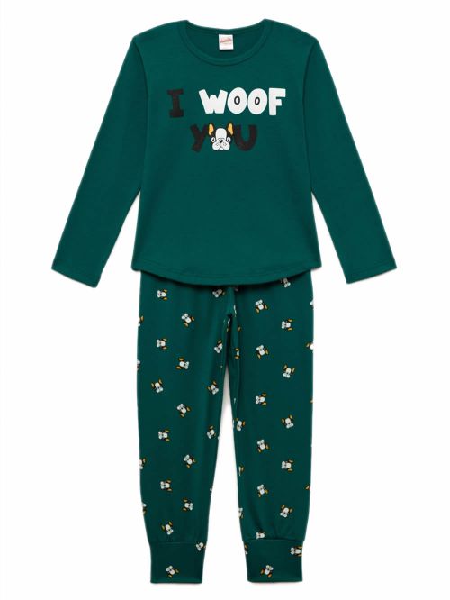 Παιδική Πυτζάμα MINERVA Bulldog για Κορίτσι - 100% Αγνό Βαμβάκι 