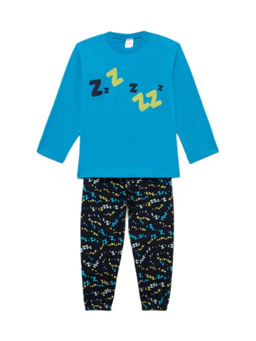 Εφηβική Πυτζάμα MINERVA Zzzz για Αγόρι - 100% Αγνό Βαμβάκι 