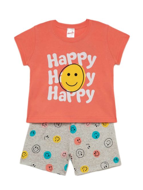 Βρεφική Πυτζάμα MINERVA για Κορίτσι Happy Smile - 100% Αγνό Βαμβάκι