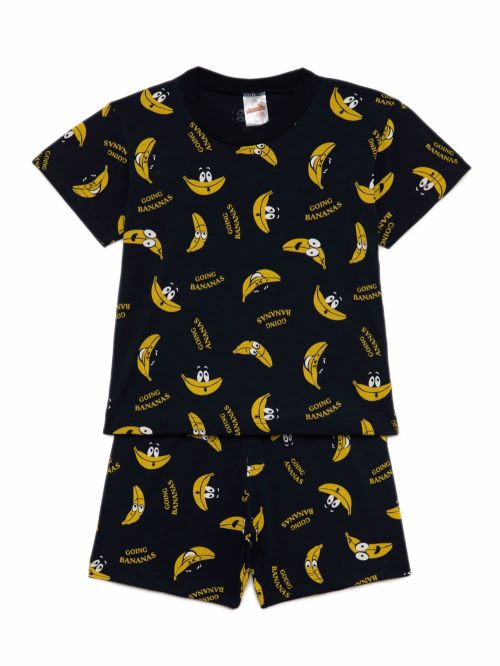 Βρεφική Πυτζάμα MINERVA για Αγόρι Bananas - 100% Αγνό Βαμβάκι