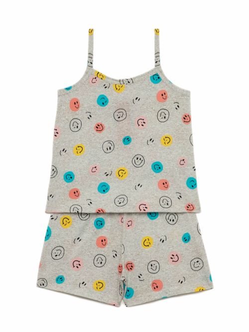 Παιδική Πυτζάμα MINERVA για Κορίτσι Multi Smiles - 100% Aγνό Βαμβάκι