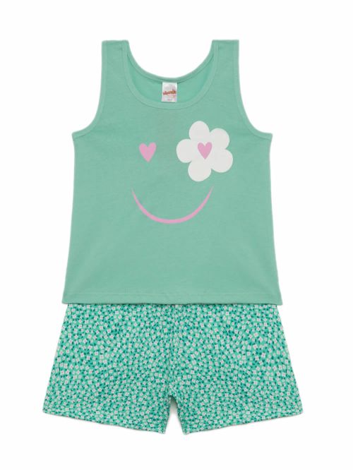 Παιδική Πυτζάμα MINERVA για Κορίτσι Floral - 100% Aγνό Βαμβάκι