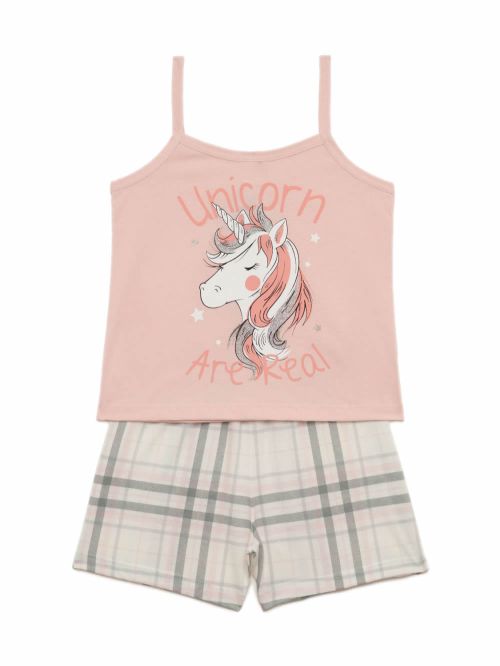 Παιδική Πυτζάμα MINERVA για Κορίτσι Unicorn - 100% Aγνό Βαμβάκι