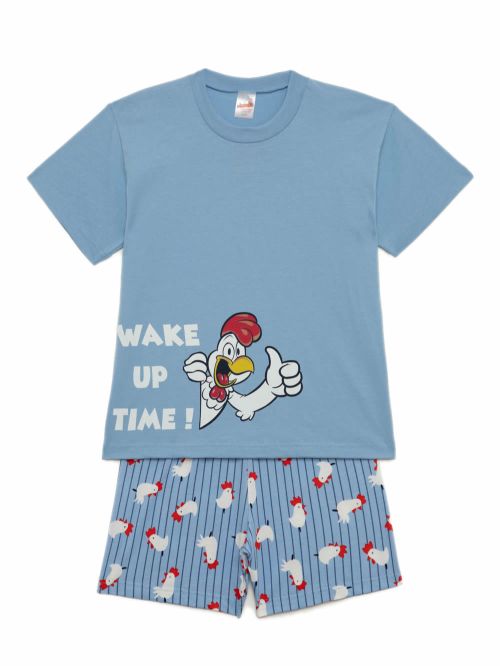Παιδική Πυτζάμα MINERVA για Αγόρι Roosters - 100% Aγνό Βαμβάκι