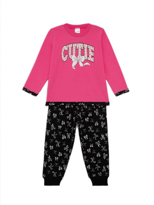 Βρεφική Πυτζάμα MINERVA για Κορίτσι Bows - 100% Αγνό Βαμβάκι