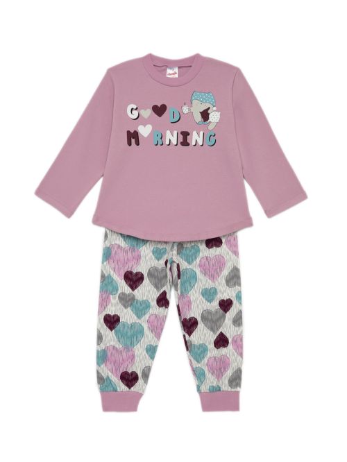 Βρεφική Πυτζάμα MINERVA για Κορίτσι Multi Heart - 100% Αγνό Βαμβάκι