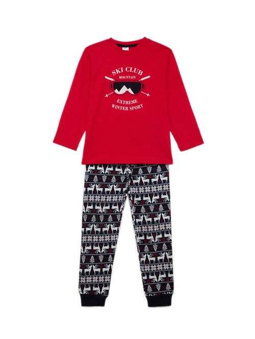Παιδική Πυτζάμα MINERVA Ski Club για Αγόρι - 100% Αγνό Βαμβάκι 