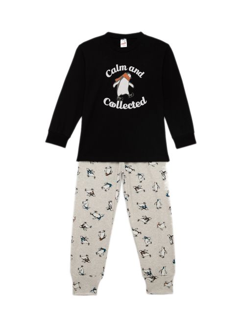 Παιδική Πυτζάμα MINERVA Penguin UNISEX - 100% Αγνό Βαμβάκι 