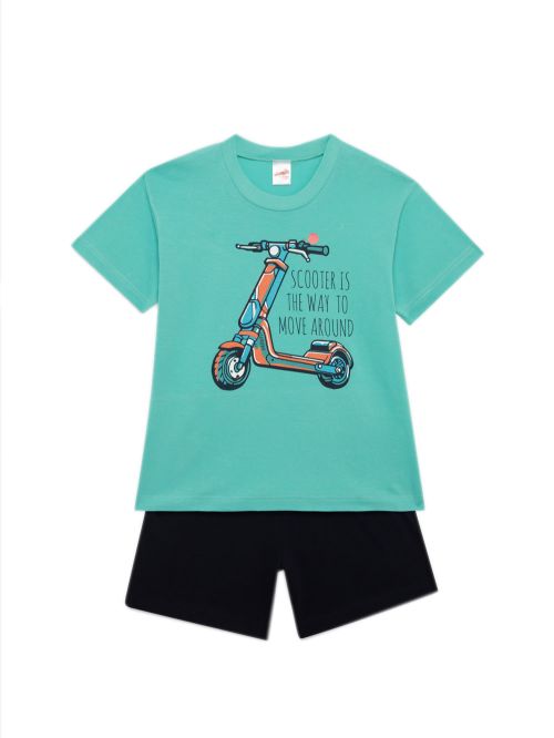 Παιδική Πυτζάμα MINERVA για Αγόρι Scooter - 100% Aγνό Βαμβάκι