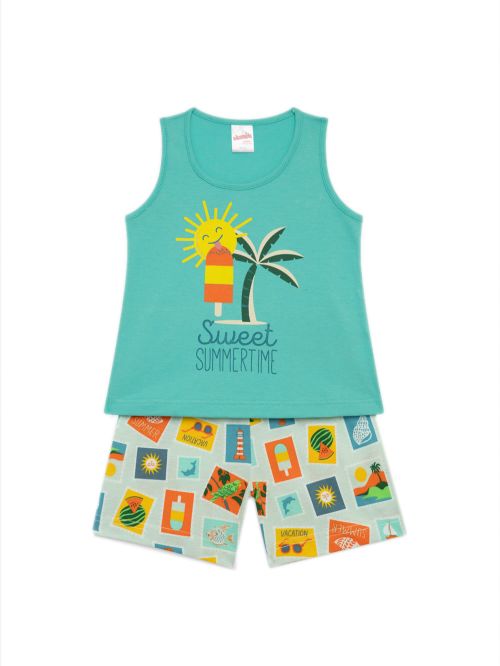 Βρεφική Πυτζάμα MINERVA για Αγόρι Carte Postale - 100% Αγνό Βαμβάκι