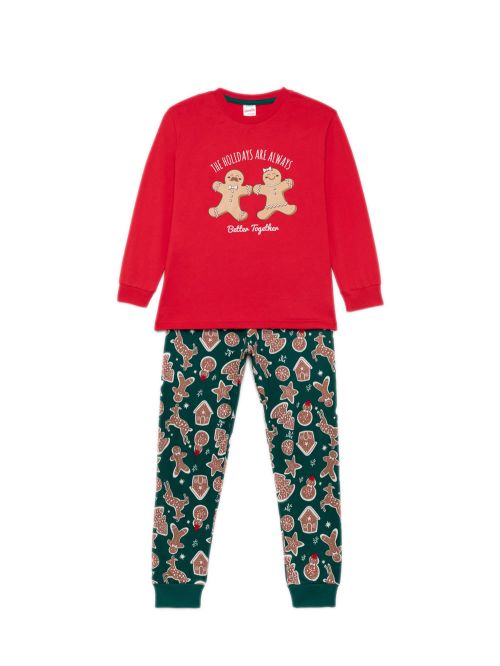 Παιδική Πυτζάμα MINERVA Unisex Xmas Biscuit - 100% Αγνό Βαμβάκι 
