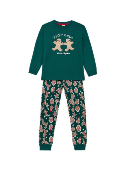 Εφηβική Πυτζάμα MINERVA Unisex Xmas Biscuit - 100% Αγνό Βαμβάκι 