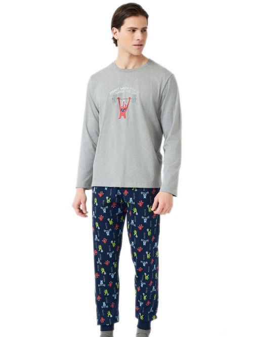 Ανδρική Πυτζάμα MINERVA Monster - 100% Βαμβάκι Interlock