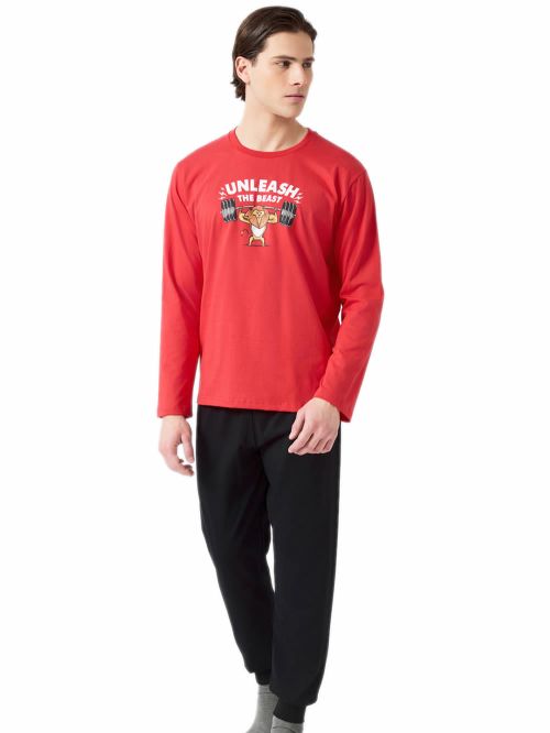 Ανδρική Πυτζάμα MINERVA The Beast - 100% Βαμβάκι Interlock