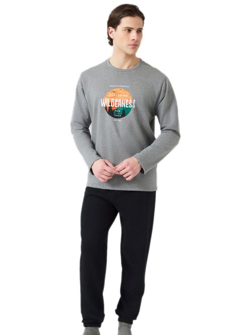 Ανδρική Πυτζάμα MINERVA Wilderness Φούτερ - 100% Βαμβάκι Πενιέ