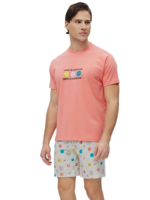 Ανδρική Πυτζάμα MINERVA Smiles - 100% Βαμβακερή