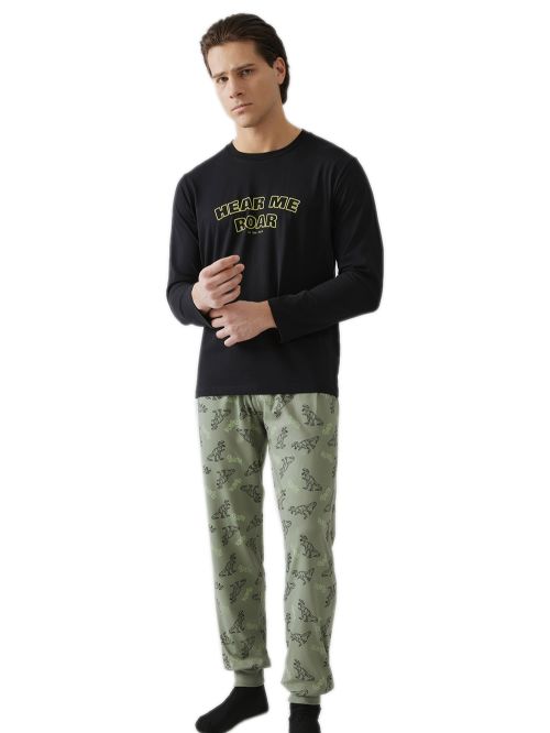 Ανδρική Πυτζάμα MINERVA Roar - 100% Βαμβάκι Interlock 