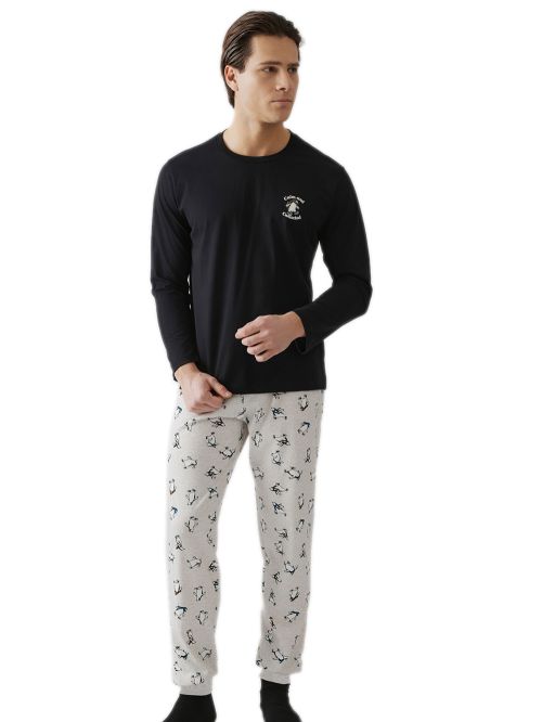 Ανδρική Πυτζάμα MINERVA Penguin - 100% Βαμβάκι Interlock 