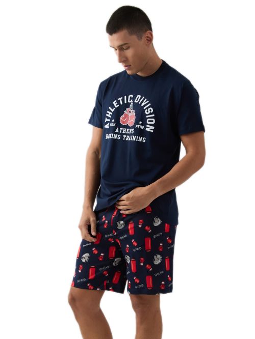 Ανδρική Πυτζάμα MINERVA Boxing - 100% Βαμβακερή