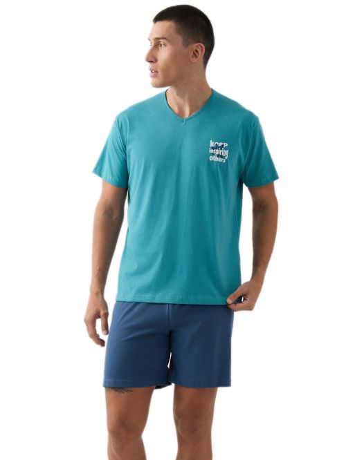 Ανδρική Πυτζάμα MINERVA Sunshine - 100% Βαμβακερή