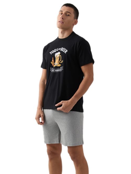 Ανδρική Πυτζάμα MINERVA Yoga & Beer - 100% Βαμβακερή