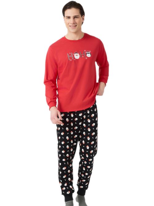 Πυτζάμα Unisex MINERVA X-Mas HoHo - 100% Βαμβάκι Interlock 