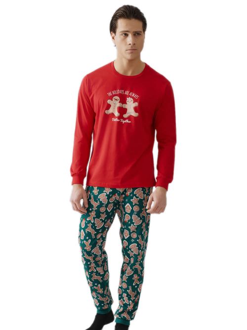 Πυτζάμα Unisex MINERVA Xmas Biscuit - 100% Βαμβάκι Interlock 