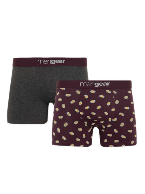 Ανδρικό Μπόξερ MINERVA Beercan Mengear - Ελαστικό Βαμβάκι - Πακέτο με 2 