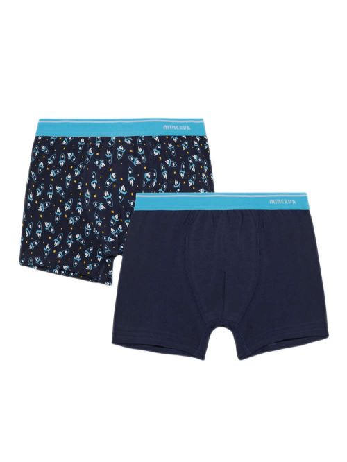 Παιδικό Boxer MINERVA για Αγόρι Rockets - Απαλό Βαμβάκι - Πακέτο με 2