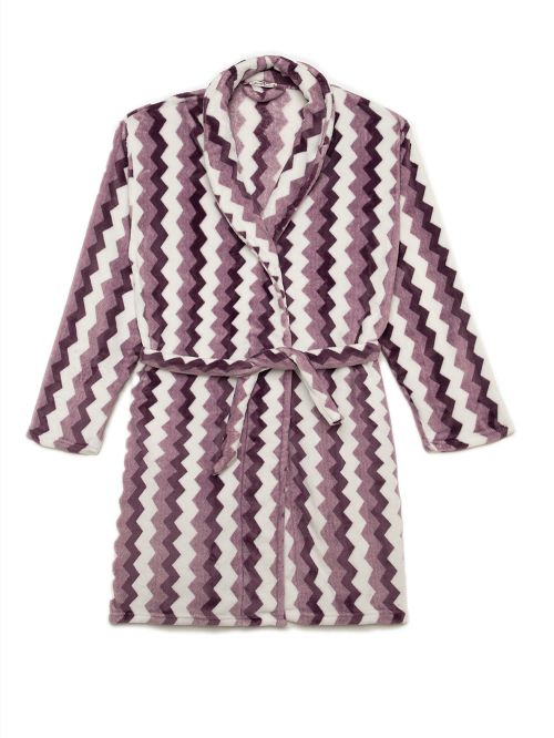 Γυναικεία Ρόμπα MINERVA ZigZag Fleece - Απαλή & Ζεστή