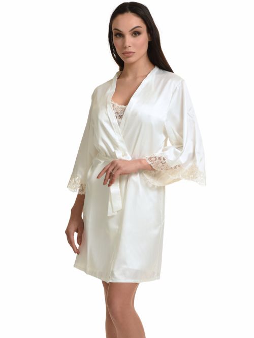 σατέν ρόμπα miss rosy 6072 μπροστά