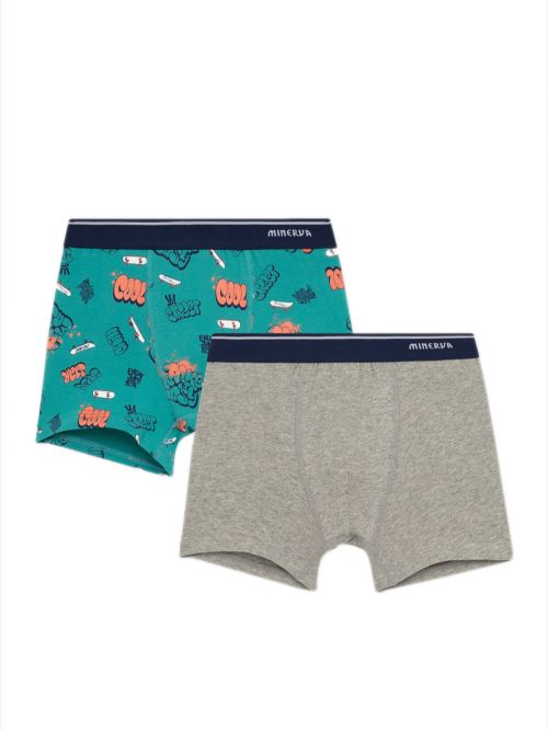 Εφηβικό Boxer MINERVA για Αγόρι Take Easy - Απαλό Βαμβάκι - Πακέτο με 2