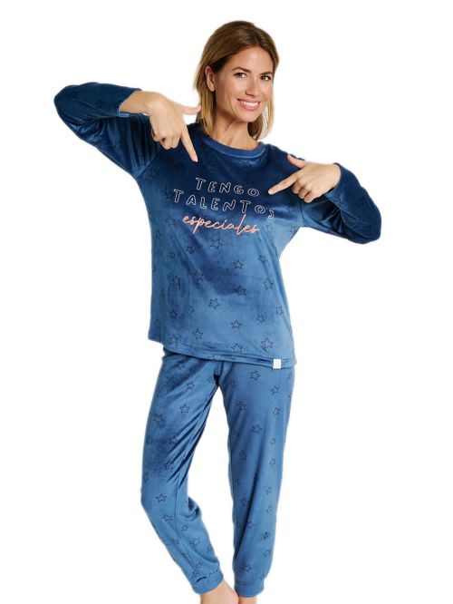 Γυναικεία Πυτζάμα MUYDEMI - Απαλό Βελούδο