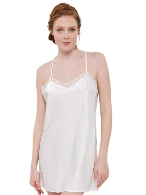 Γυναικείο Νυχτικό MUYDEMI - Απαλό Σατέν & Δαντέλα - Bridal