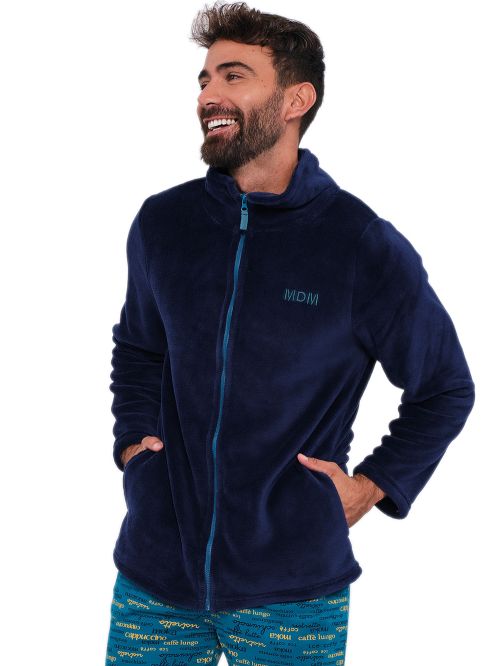 Ανδρική Ρόμπα Ζακέτα MUYDEMI - Extra Ζεστό & Απαλό Fleece 